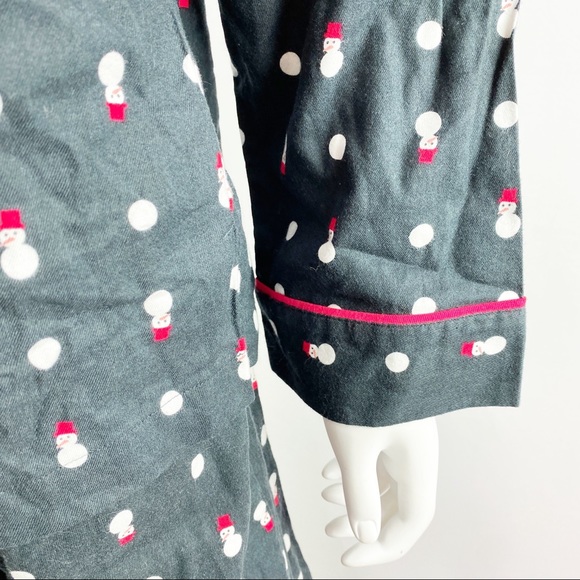 Victoria's Secret Black Flannel Snowman Pajamas - Picture 5 of 10
